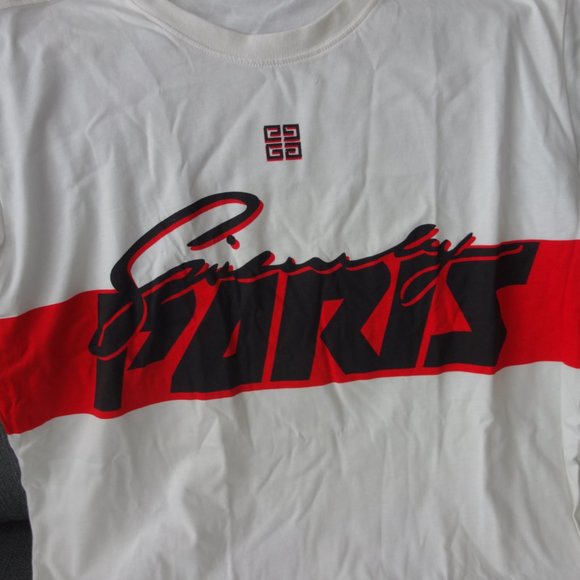 GIVENCHY PARIS Size XXL White T-Shirt 100% Cotton - Picture 2 of 9